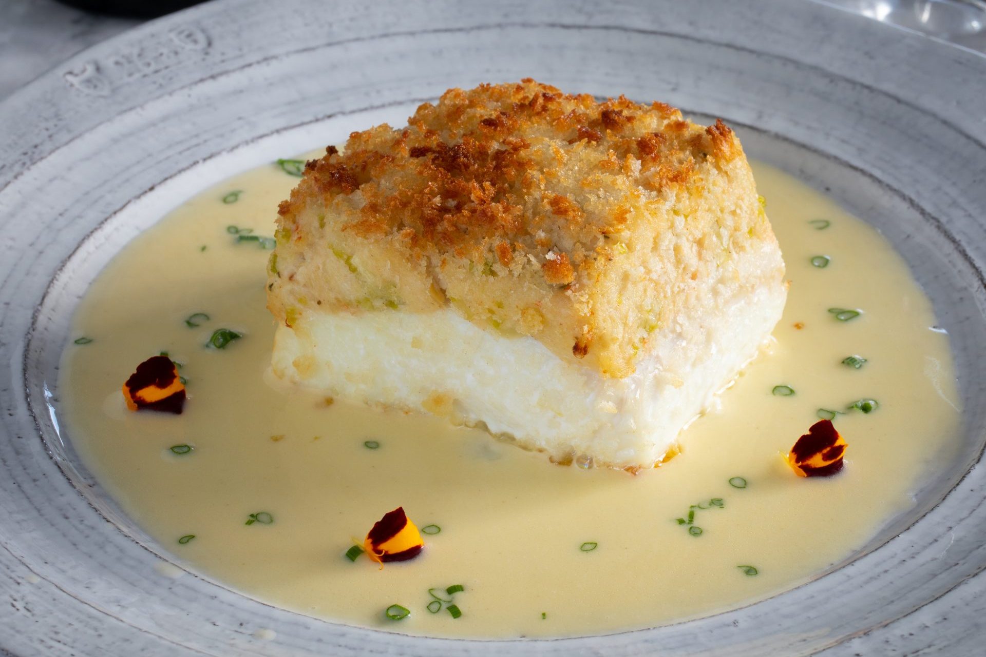 Halibut with Crab Topping