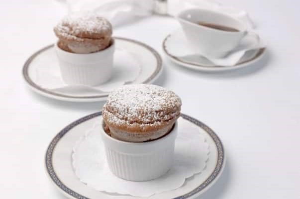 Chocolate soufflé with Chocolate Sauce