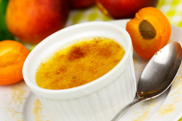 Peach Crème Brûlée (Grilled)