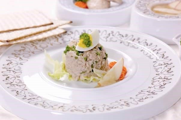 Gefilte Fish Timbales with Apple-Horseradish Sauce