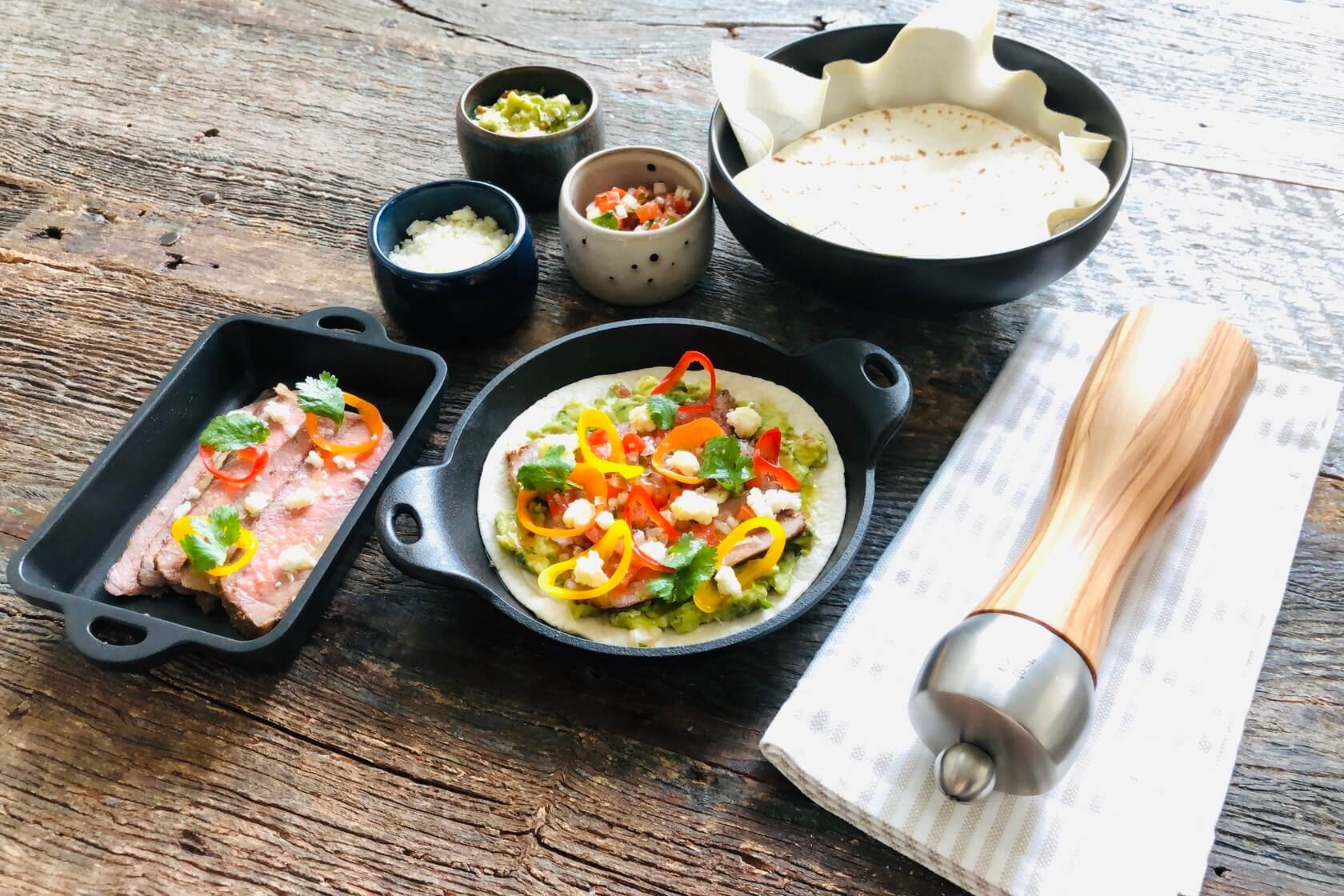 Char Grilled Flank Steak Tacos